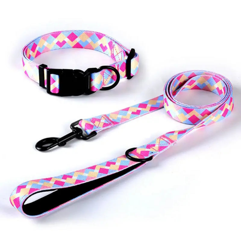 Matching collar and leash set - 3 sizes available