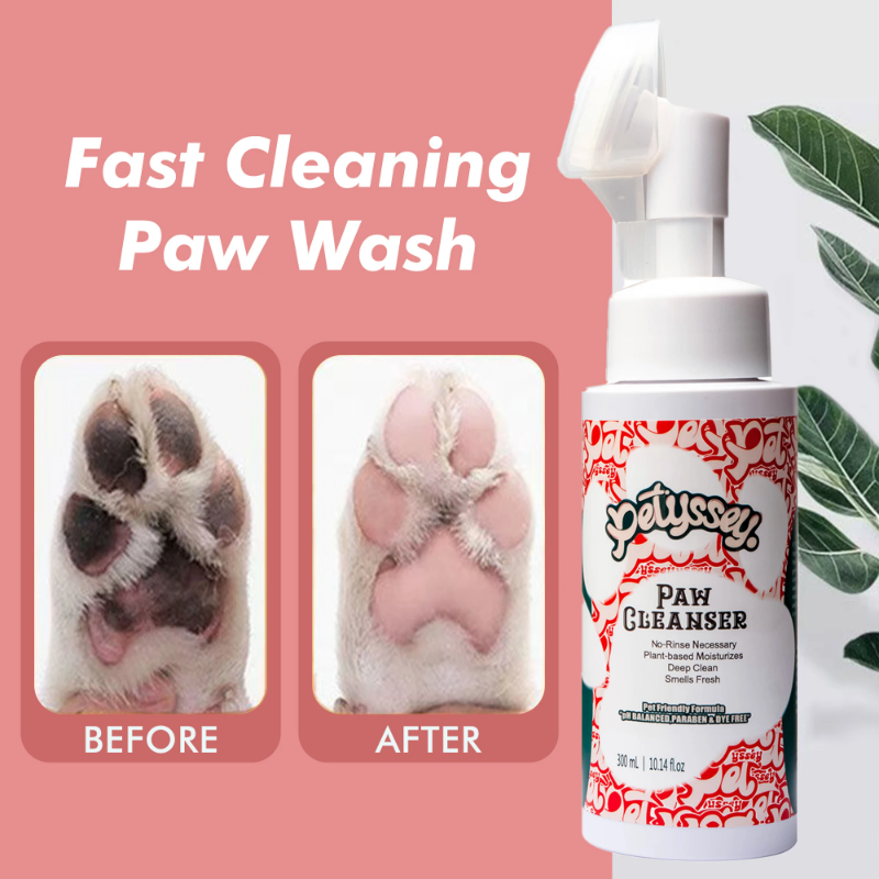 Fast foam pet paw cleaning tool - soothing cleaning balm