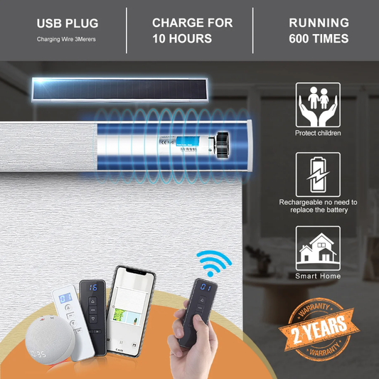 Smart WiFi, remote control electric blinds - blackout and heat conserving