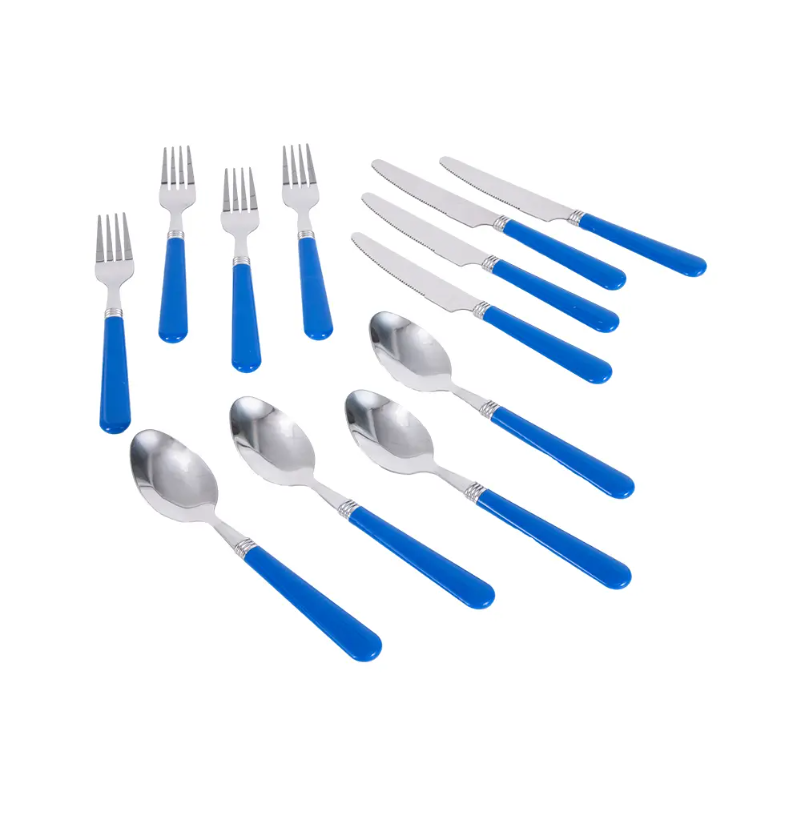 Deluxe camping 24PCS set - all cutlery, cups, bowls and plates included