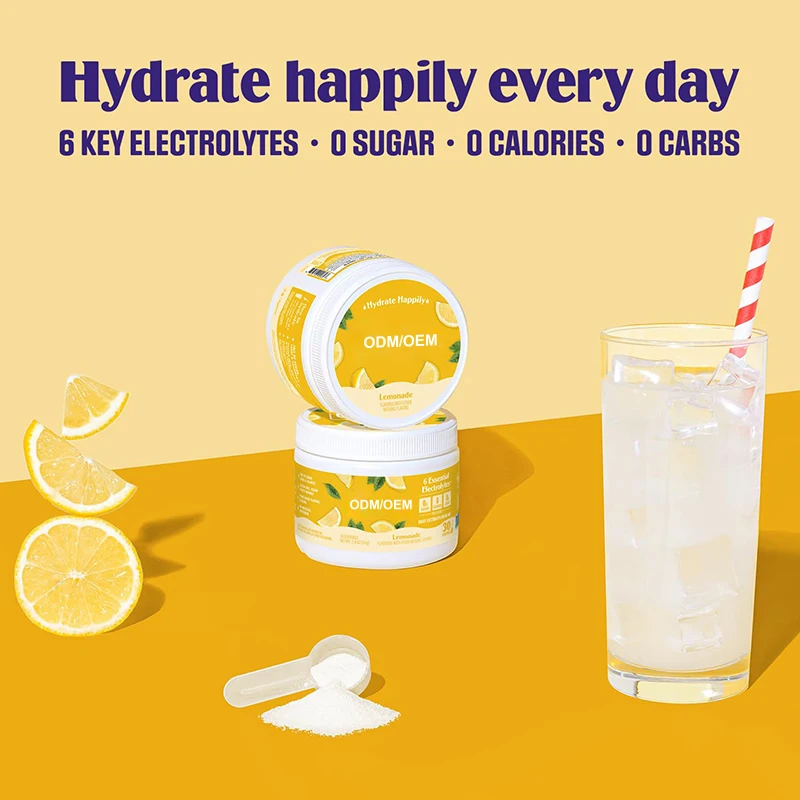 Flavoured electrolytes hydration drinking powder