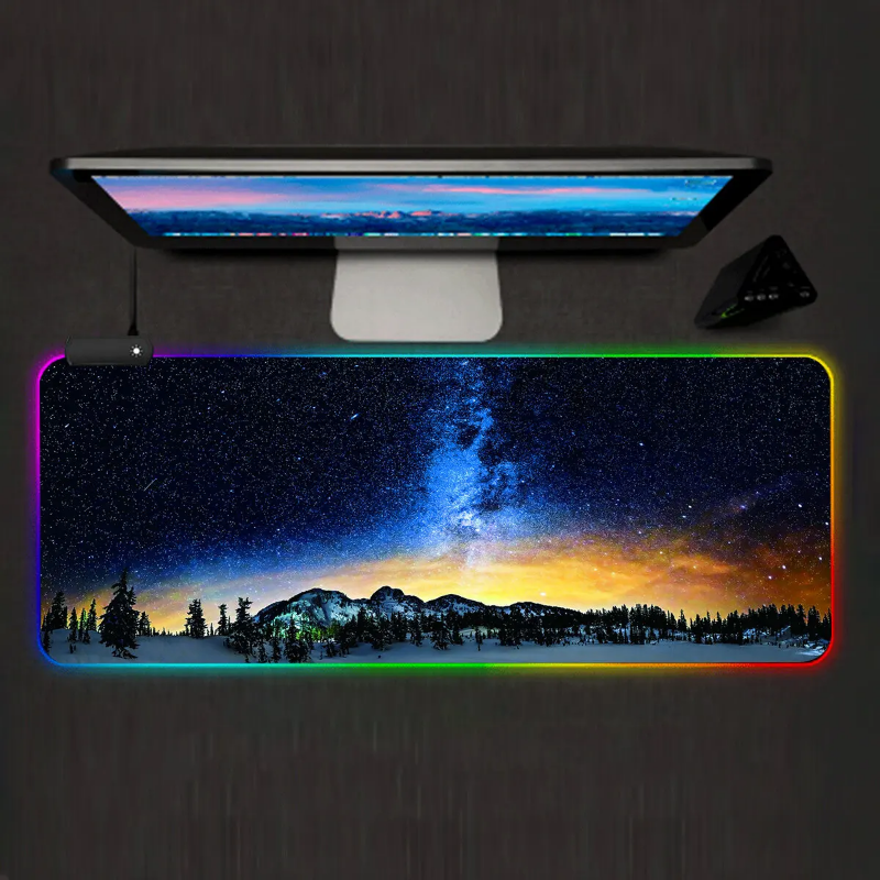 RGB gaming mouse and keyboard pad - stylish and desk protective