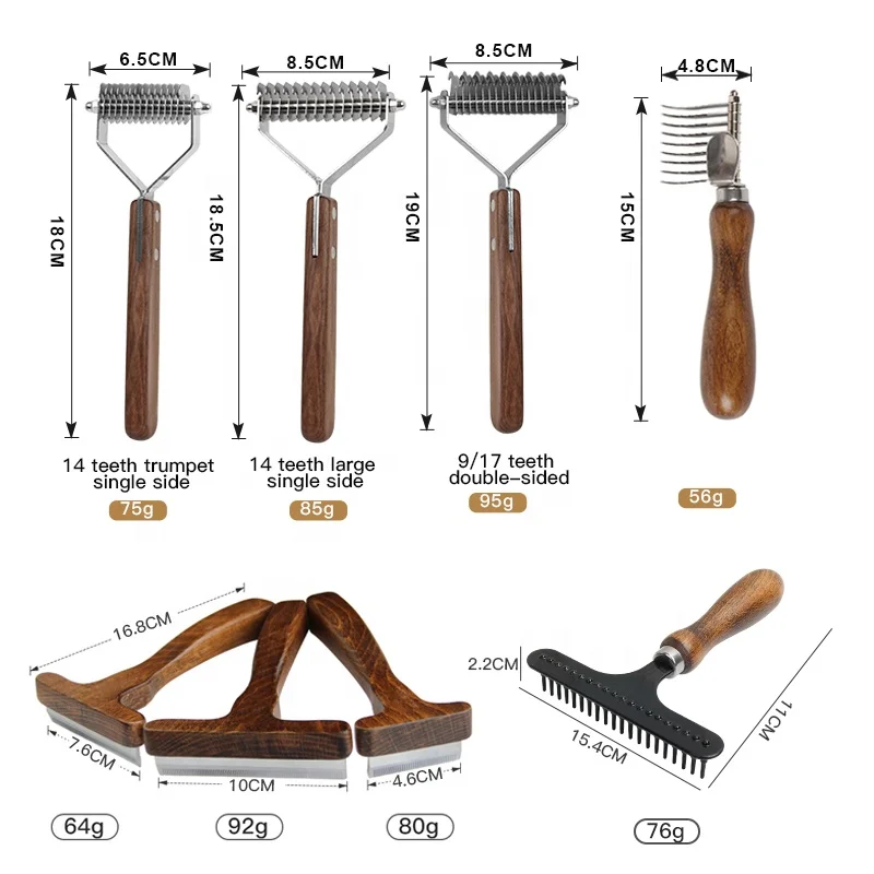 Amazing selection of pet grooming brushes, rakes, combs and more