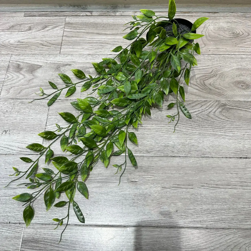 Decorative hanging plant - faux greenery in a pot