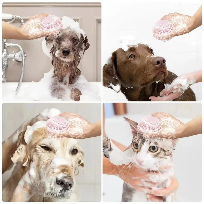 Soap massage and scrubber tool for pet grooming