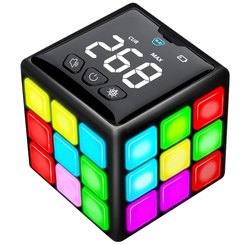 Colourful game cube with sound and touch interaction, rechargeable 8h battery life