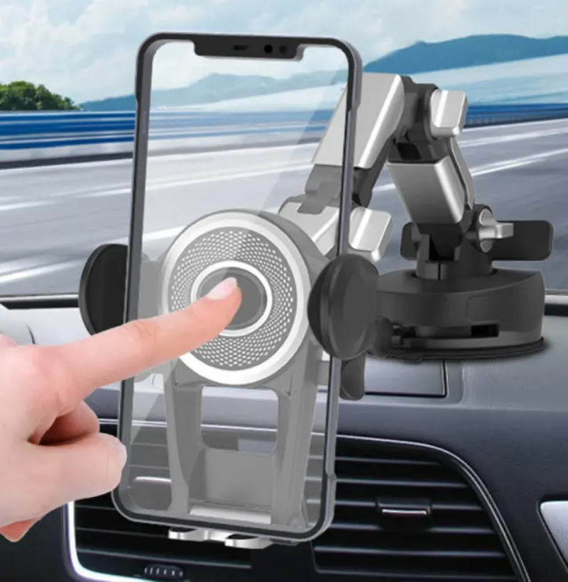 Flexible and adjustable, long arm phone holder - dashboard phone holder large vehicles