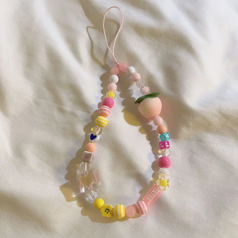 Acrylic bead phone strap/lanyard - wearable and cute accessory