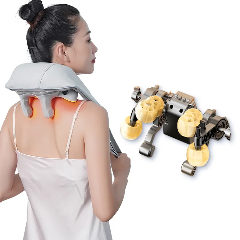 Electric heating massager for neck and shoulders