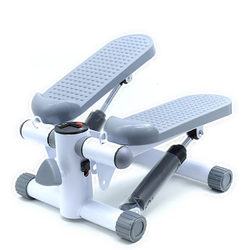 Home aerobics mini stepper trainer with calorie and step counter with resistance bands