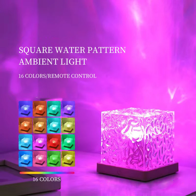 Decorative ocean wave LED coloured lamp with stand