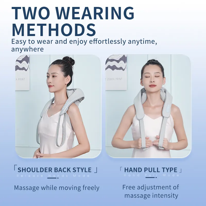 Electric heating massager for neck and shoulders