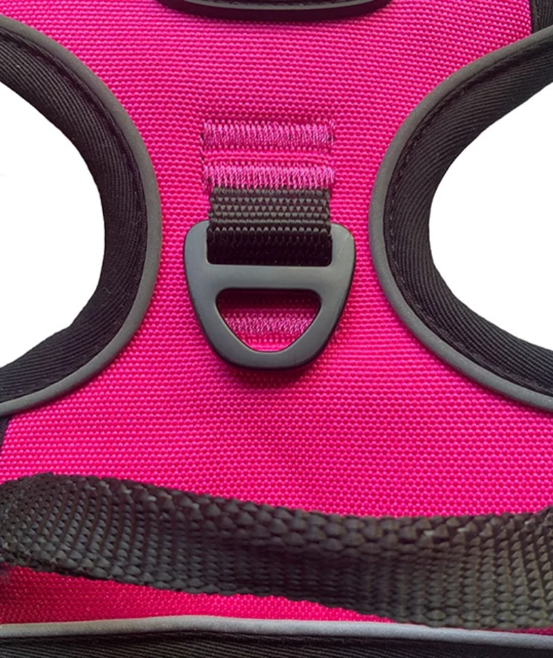 Polyester, breathable and durable harness for strong dogs