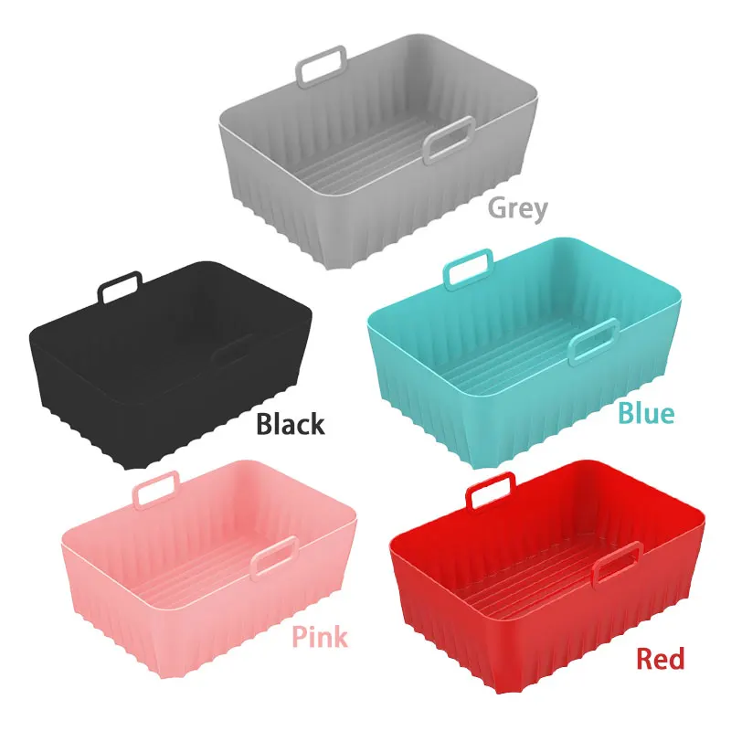 Airfryer silicone tray sets, reusable and washable racks and trays