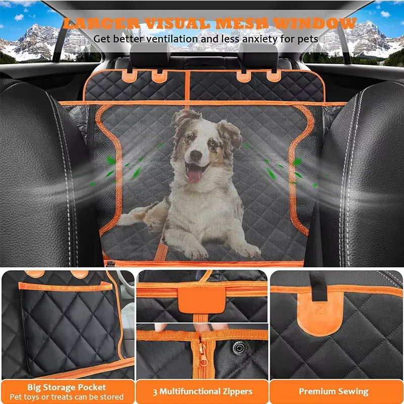 Pet hammock for backseat protection - padded, scratchproof and washable