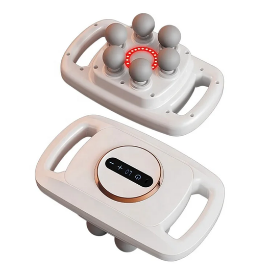 6 ball portable massager with red light therapy - deep muscle massager for body and face