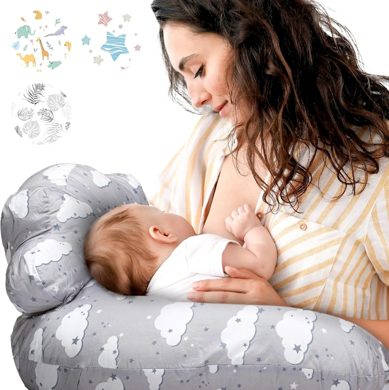 GOLDEN ANGLE nursing pillow - wipeable, adjustable and secure for baby and you