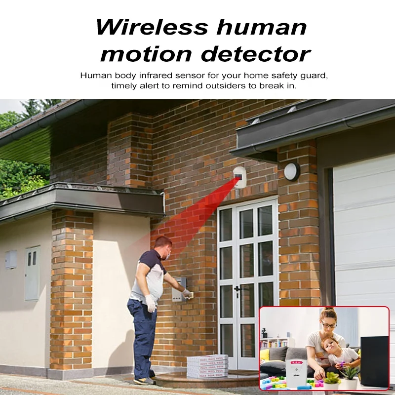 High quality wireless outdoor security alarm - waterproof, loud sound, flashing alarm