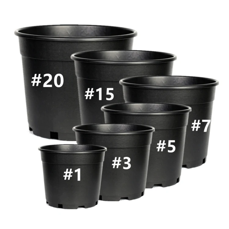 Plastic garden nursery pots for starter growth - many sizes available