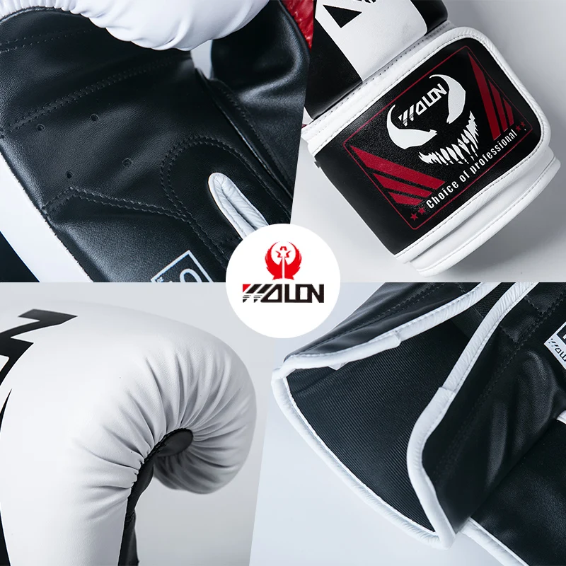 Professional leather boxing and sparring training gloves