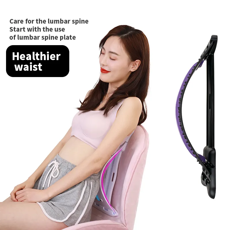 Back stretching, lower back and posture support, massager for pain relief