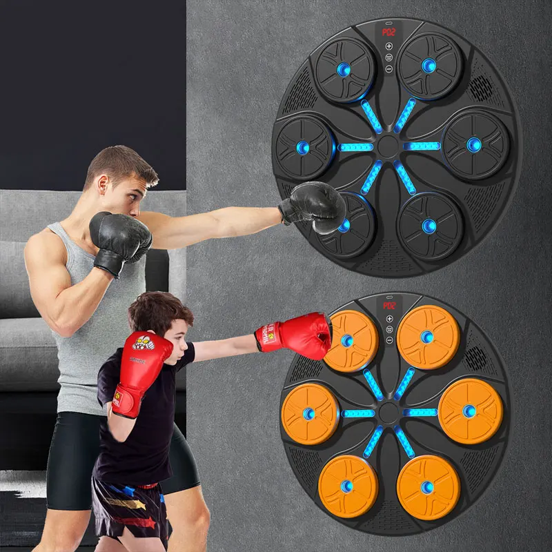 Smart, adjustable music boxing training pad