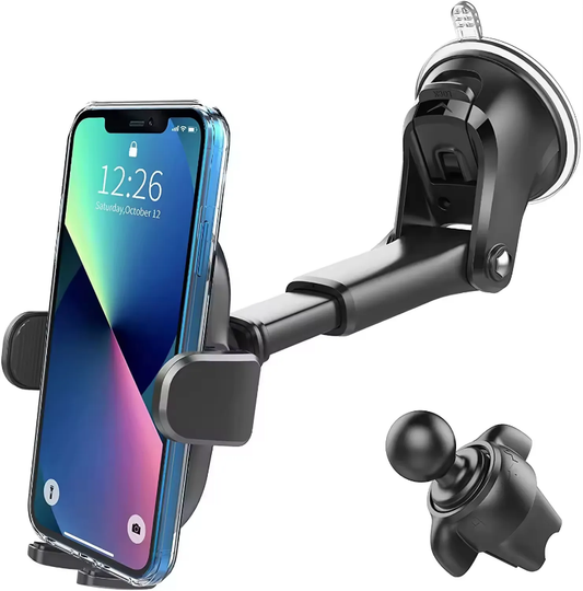 Flexible and adjustable, long arm phone holder - dashboard phone holder large vehicles