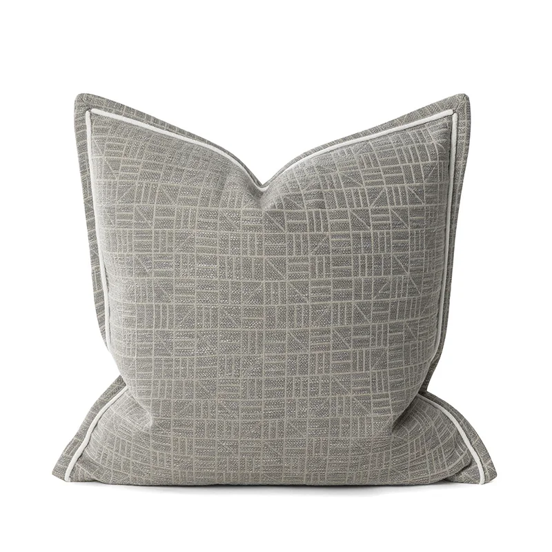 24" modern design throw pillow covers with embroidery