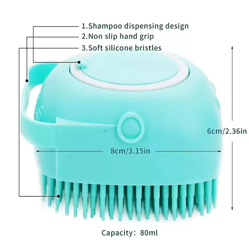 Soap massage and scrubber tool for pet grooming