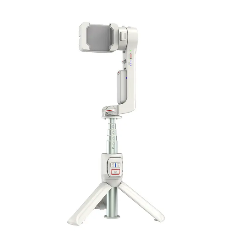 Foldable, portable, handheld phone gimbal - adjustable with tripod stand