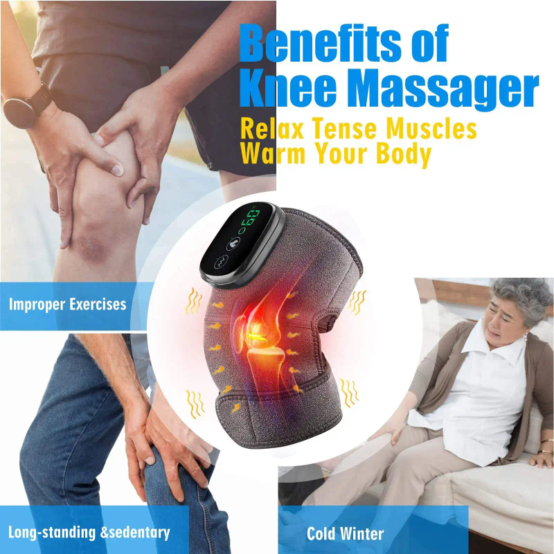 3 in 1 electric rechargeable heating knee massager