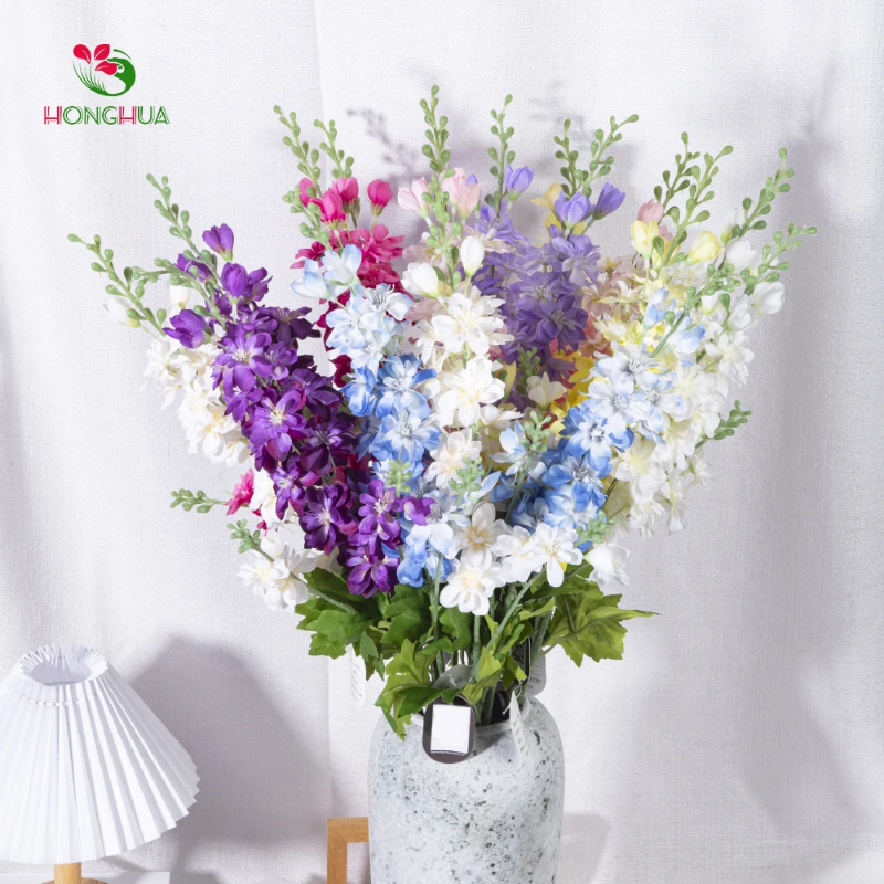 Long single stem flower arrangements - faux flowers for indoor decorations