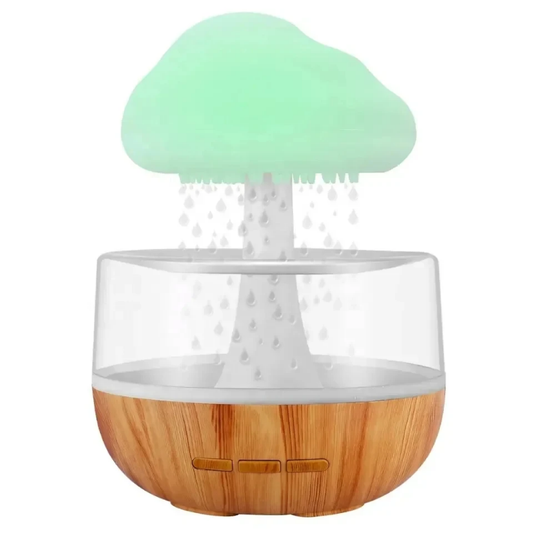 Mushroom rain diffuser with LED 7 colour light - water or add essential oils