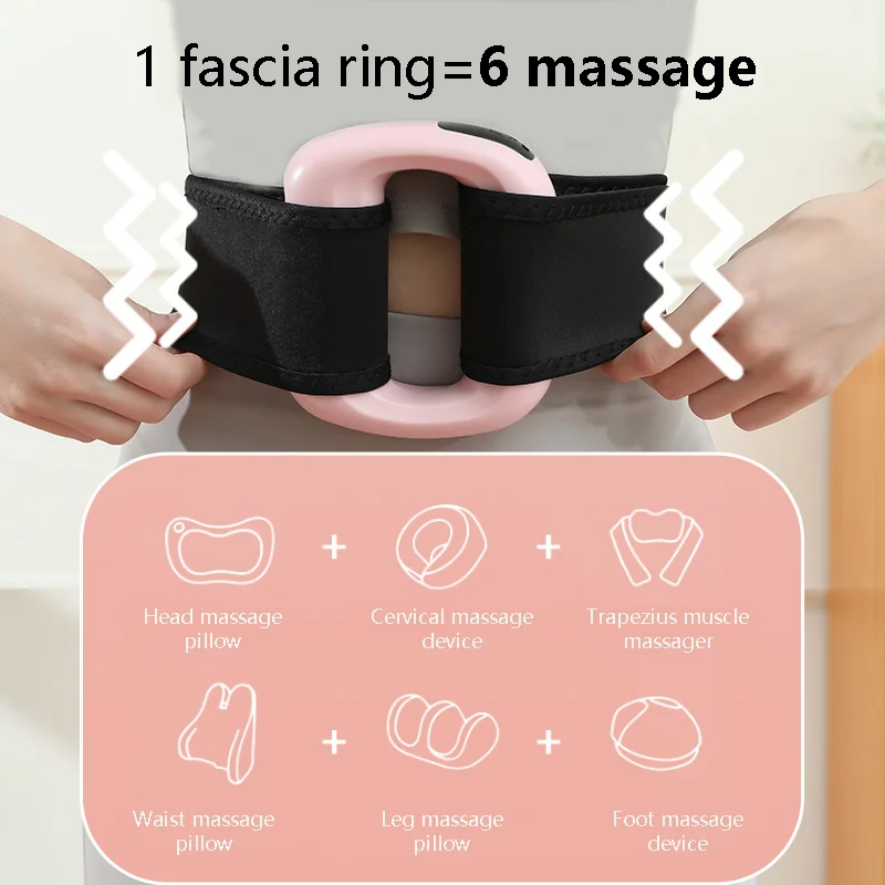 Deep muscle toning massager - hand held or hands free with strap