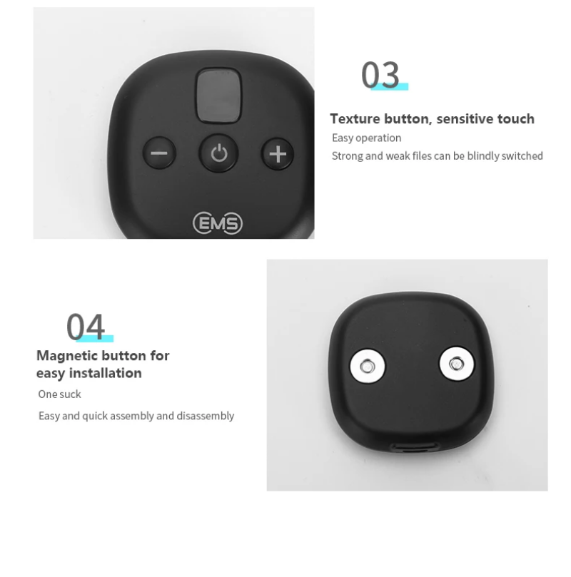 Mini massage therapy device - button controls for increase in intensity