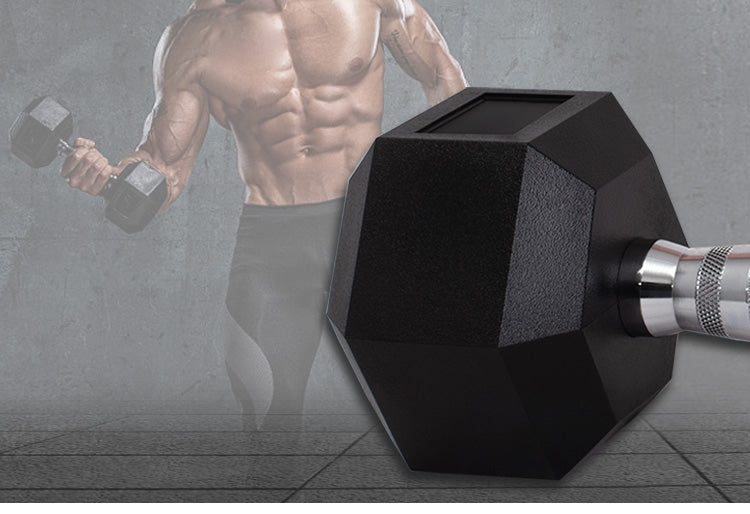 Cast iron rubber hexagon dumbbell weights - 2-5kg weights