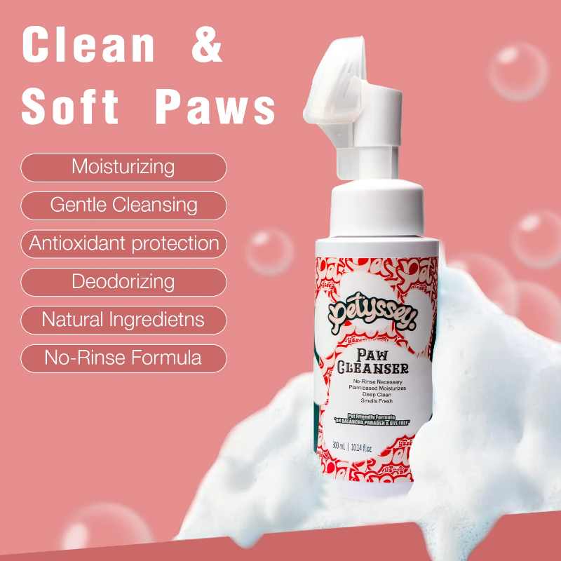 Fast foam pet paw cleaning tool - soothing cleaning balm