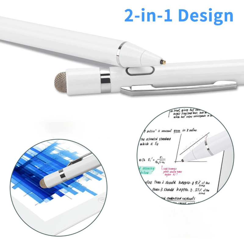 Phone and tablet universal stylus, 2 in 1 tips - no Bluetooth needed