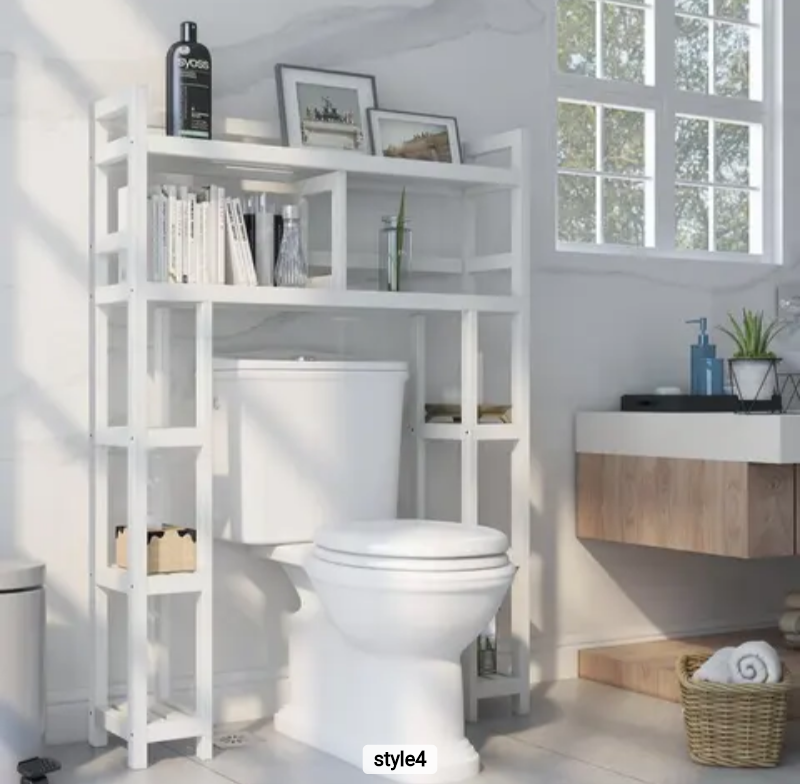 6 style bathroom storage racks and cabinets - over the toilet space saving storage