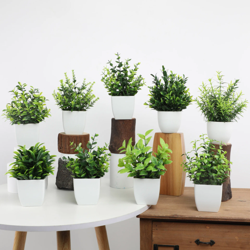 Mini artificial eucalyptus plants - beautiful greenery for home spaces