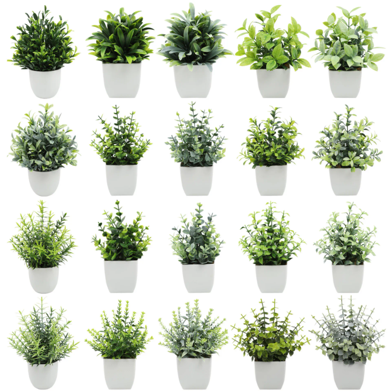 Mini artificial eucalyptus plants - beautiful greenery for home spaces