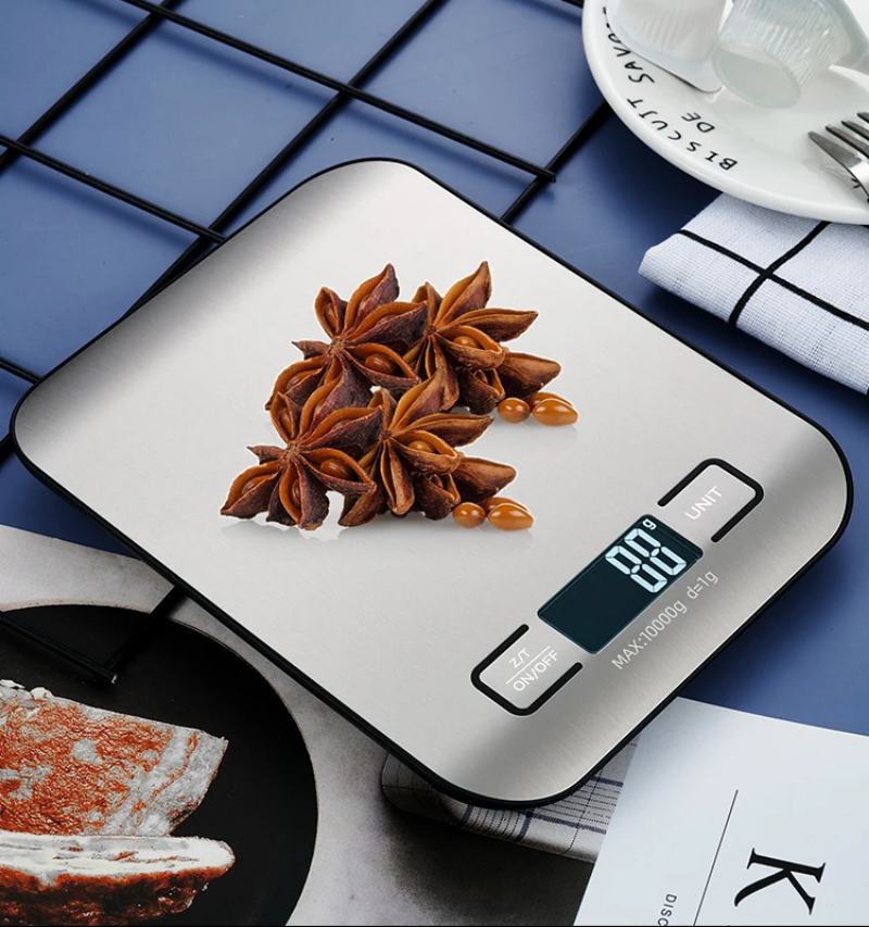 Stainless steel digital LCD weighing scales - metric unit scales