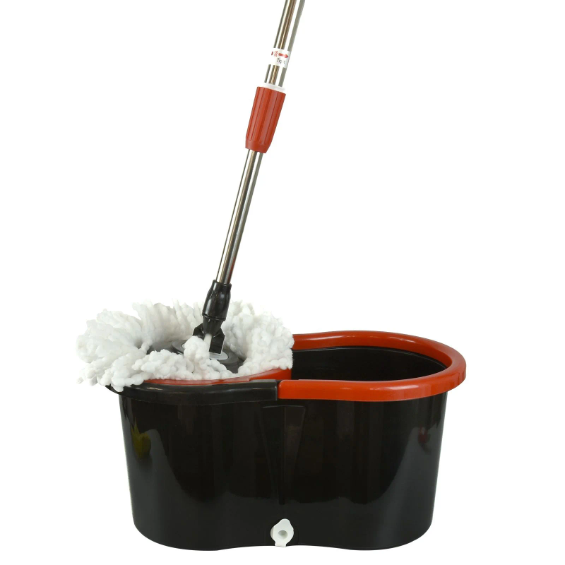 Thickened steel and fibre head, household mop and bucket set