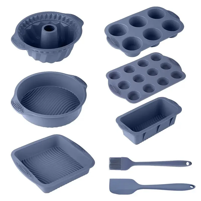 6PCS silicone food grade cakes and bread pans - ideal for beginner bakers