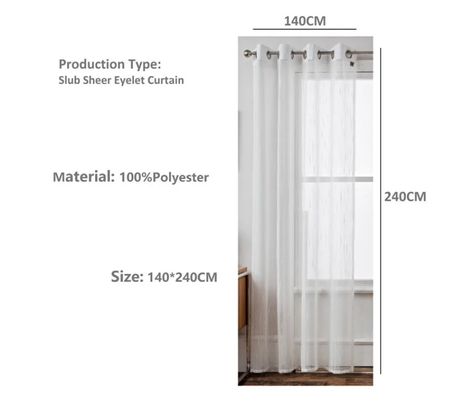 Luxury sheer, soft polyester decorative curtains